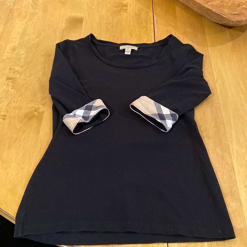 Burberry Britt womens black x small 3/4 sleeve shirt